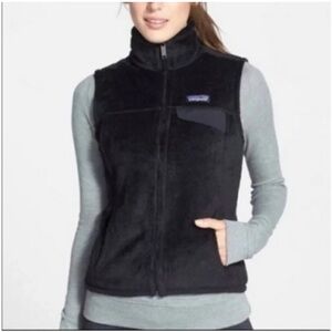 Patagonia Women’s Retool Black Fleece Vest with Pockets, Size Large